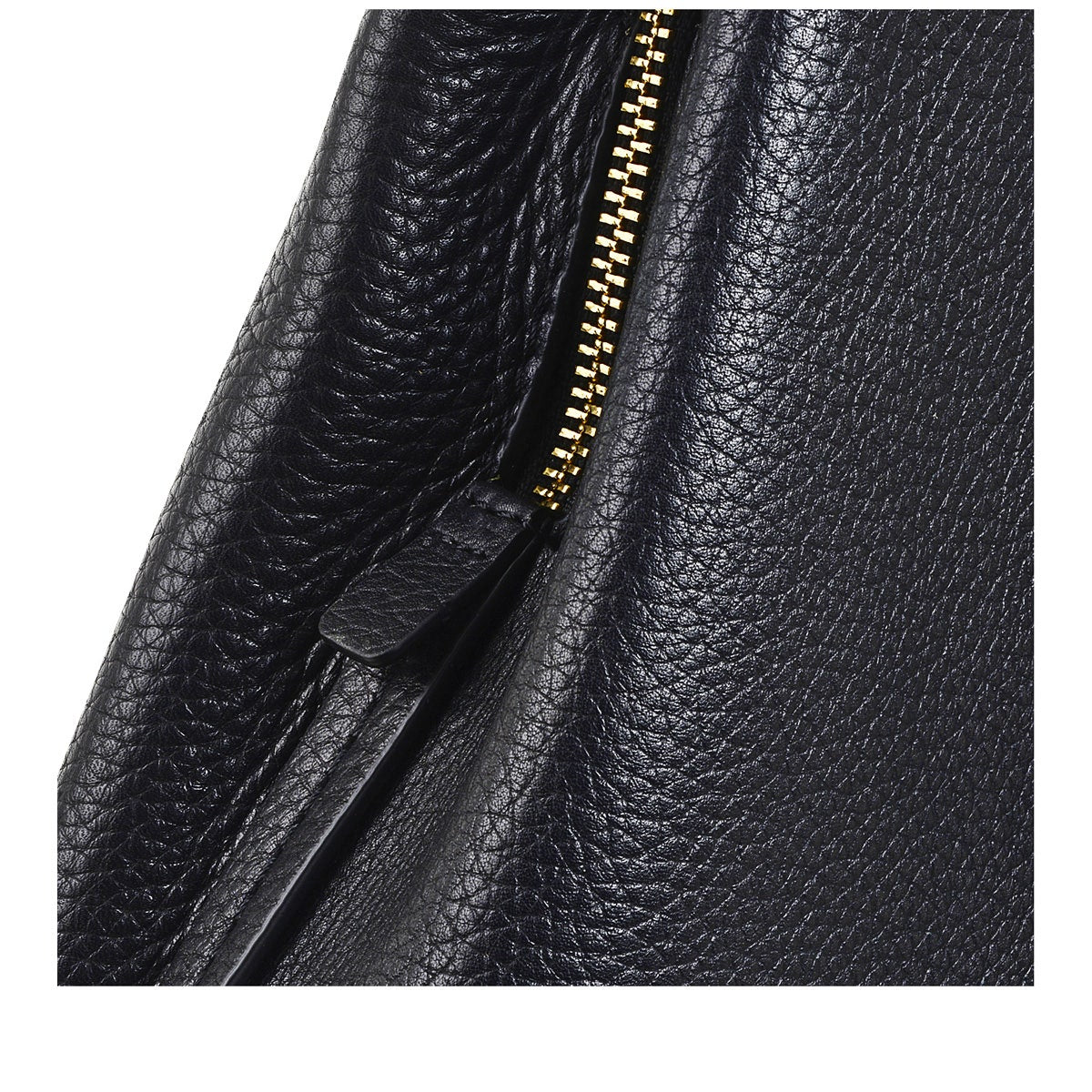 Dukes Place Leather Large Ziptop Workbag Bag in Black - H2078001