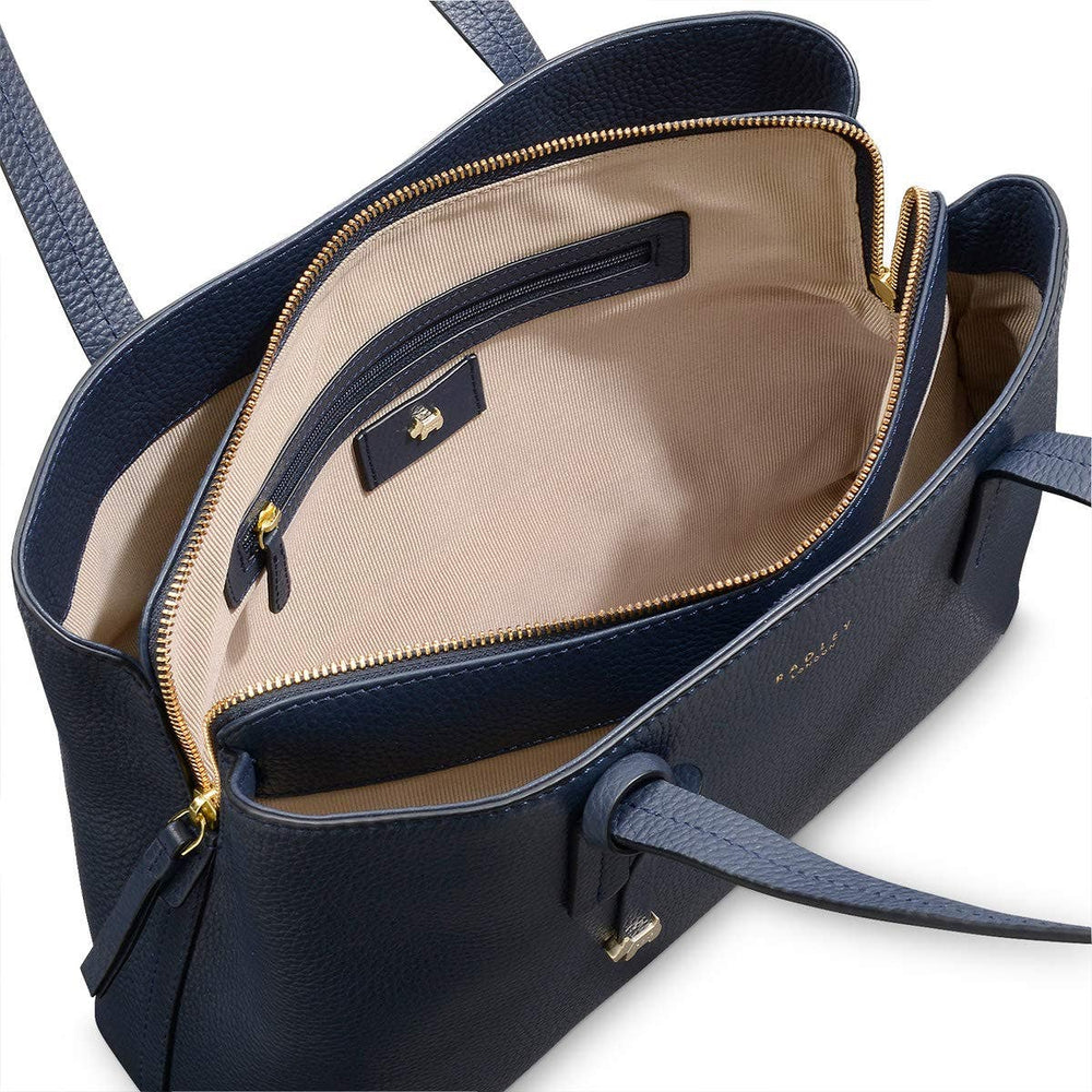 Dukes Place Leather Large Ziptop Workbag Bag in Ink - H2078401