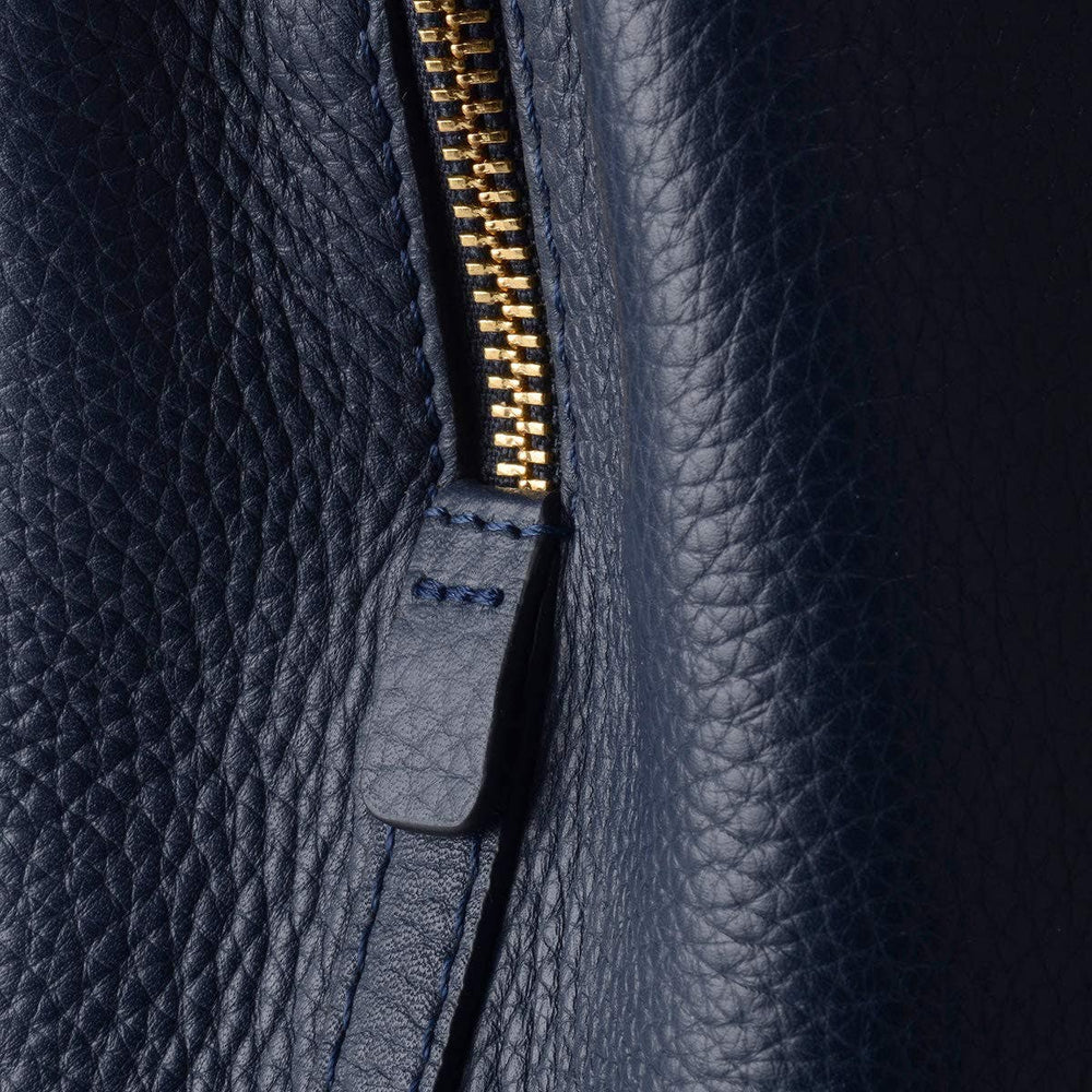 Dukes Place Leather Large Ziptop Workbag Bag in Ink - H2078401