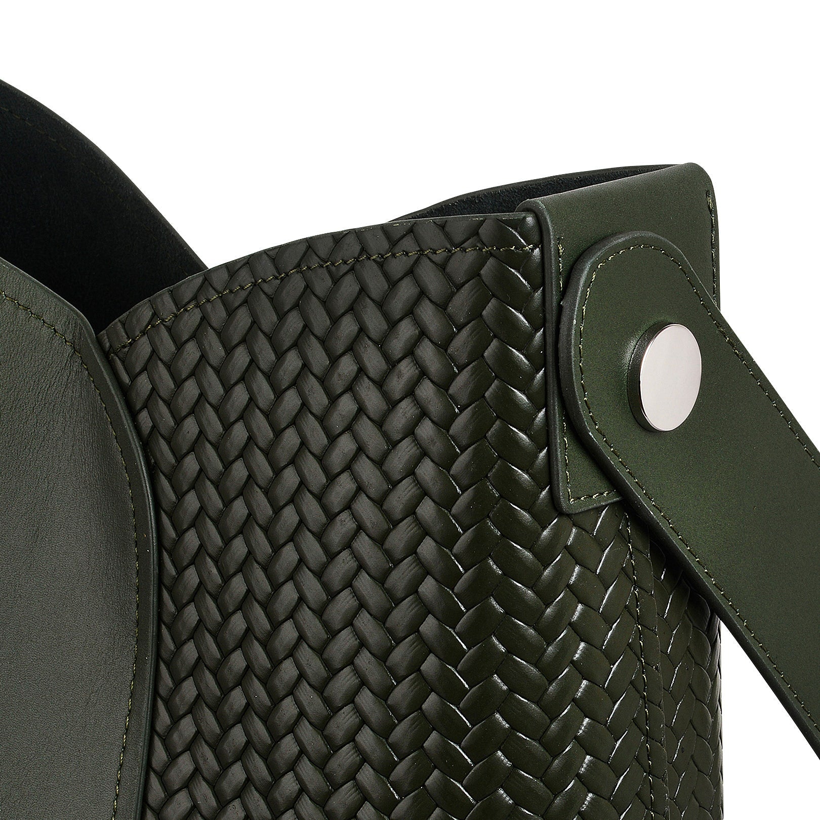 The Cordelia Leather Medium Open Top Shoulder Bag in Racing Green - H2082302