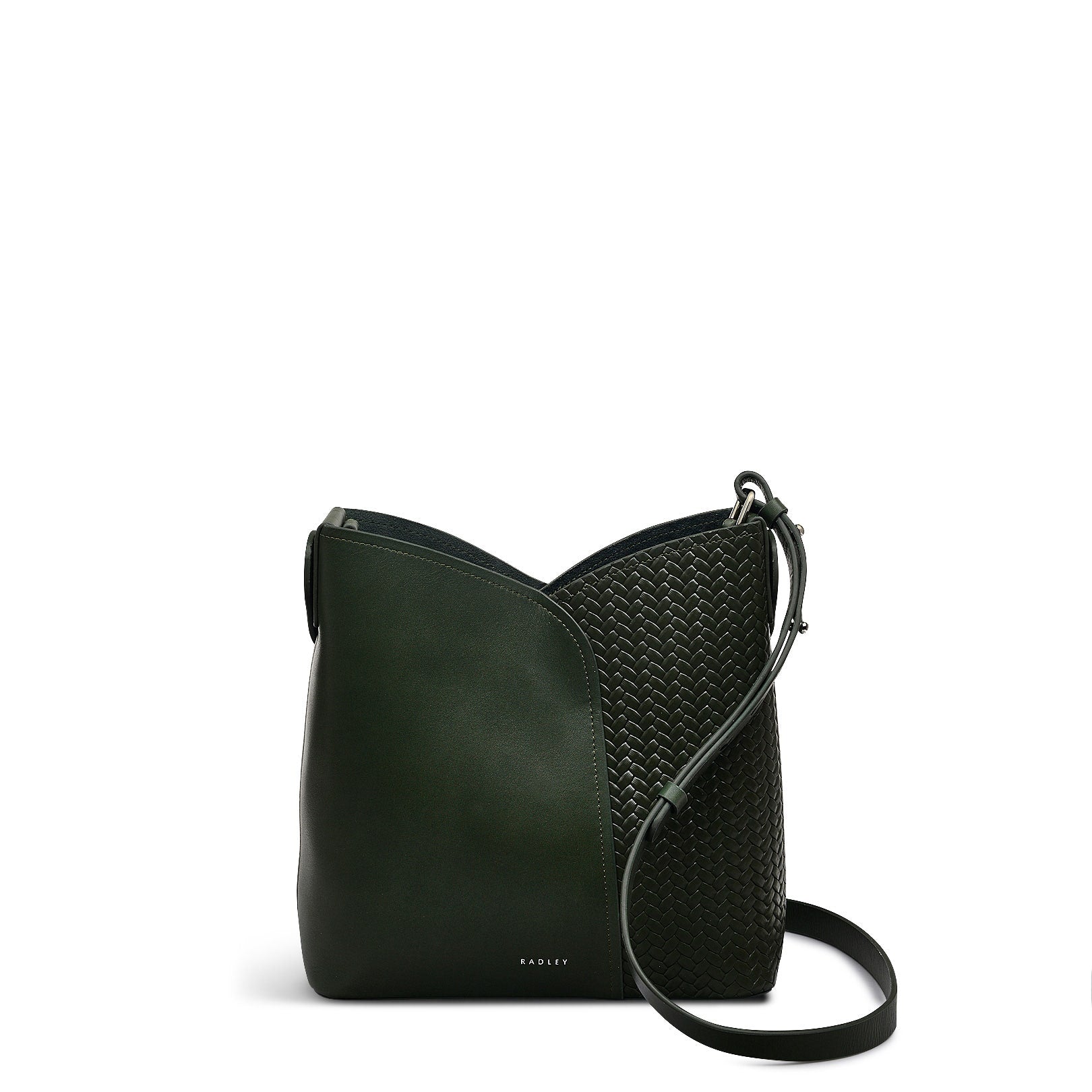 The Cordelia Leather Medium Open Top Shoulder Bag in Racing Green - H2082302
