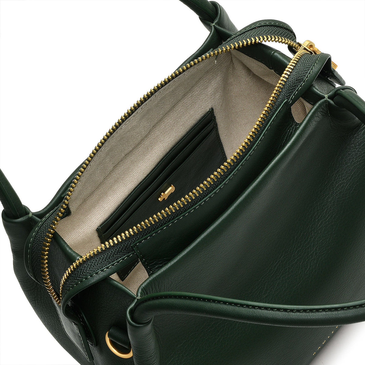 Ivydale Road Leather Small Ziptop Crossbody Bag in Racing Green - H2098302
