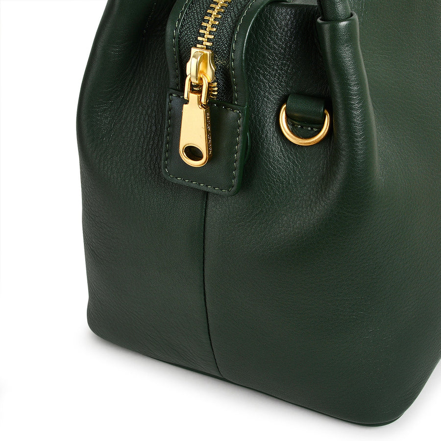 Ivydale Road Leather Small Ziptop Crossbody Bag in Racing Green - H2098302