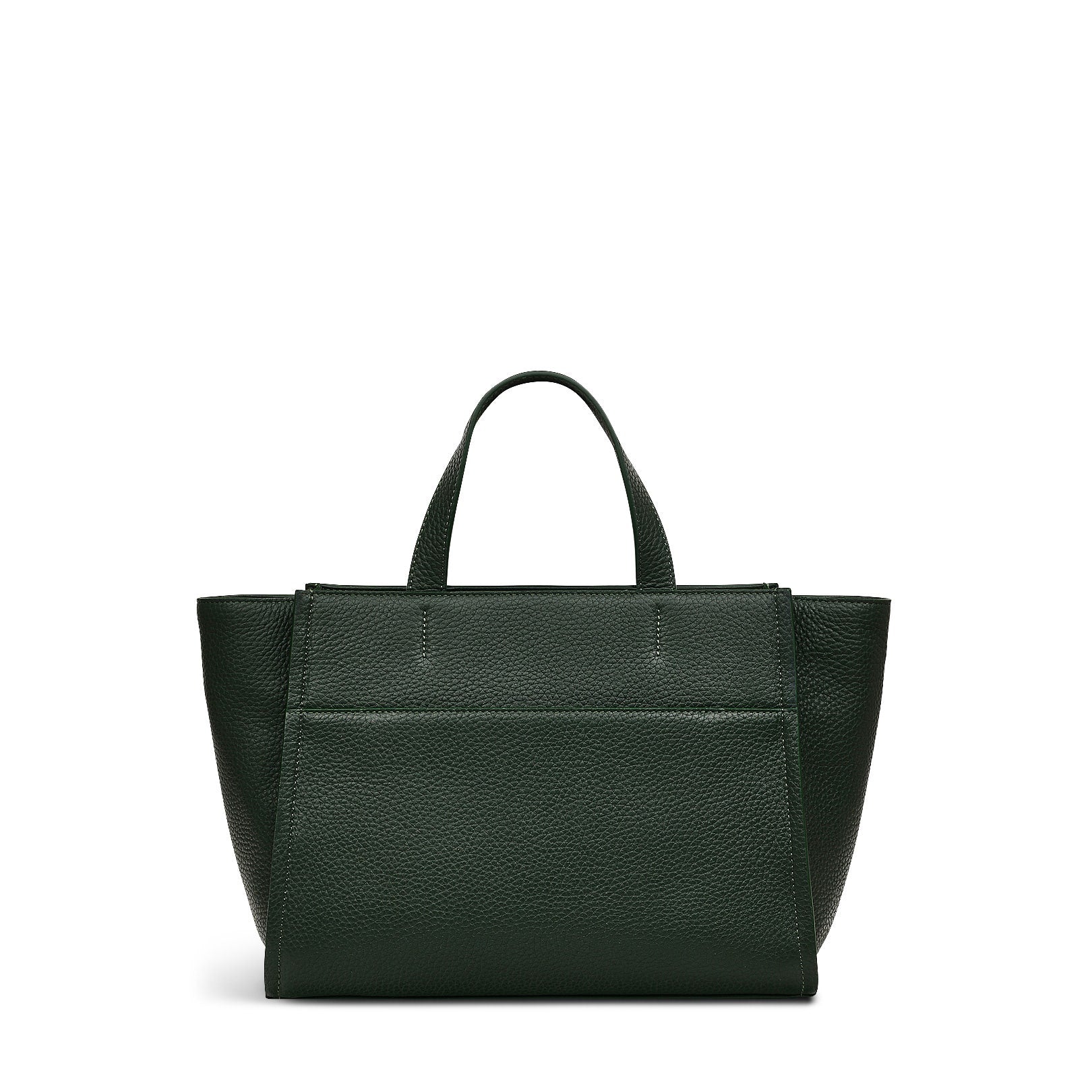 Oak Street Leather Medium Ziptop Grab Bag in Racing Green - H2109302