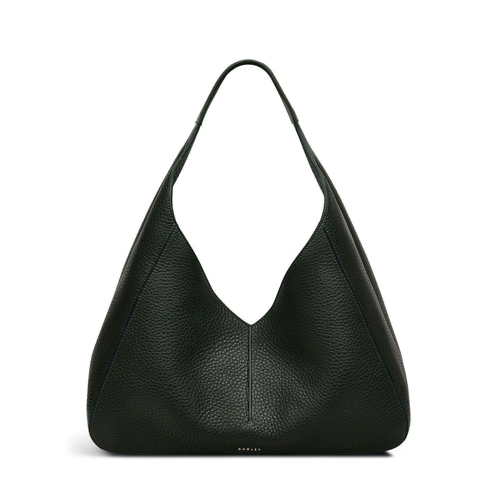 Hillgate Place Leather Large Open Top Shoulder Bag in Racing Green - H2118302