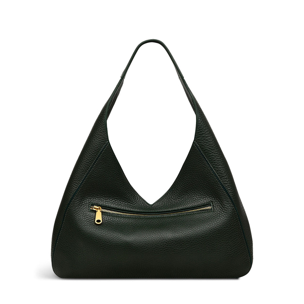 Hillgate Place Leather Large Open Top Shoulder Bag in Racing Green - H2118302