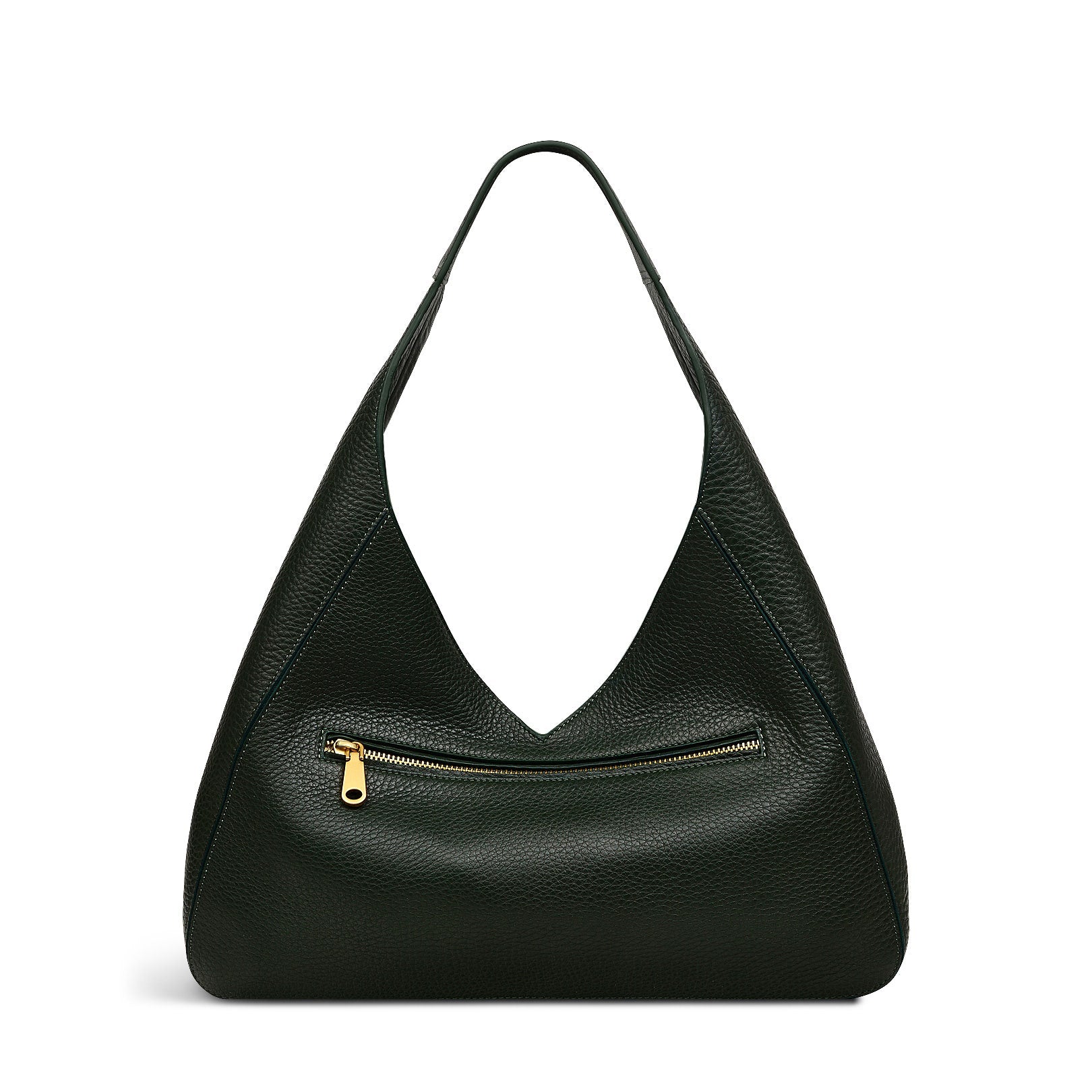 Hillgate Place Leather Large Open Top Shoulder Bag in Racing Green - H2118302