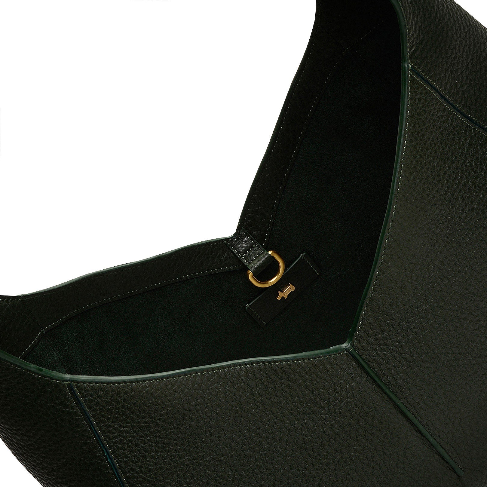 Hillgate Place Leather Large Open Top Shoulder Bag in Racing Green - H2118302