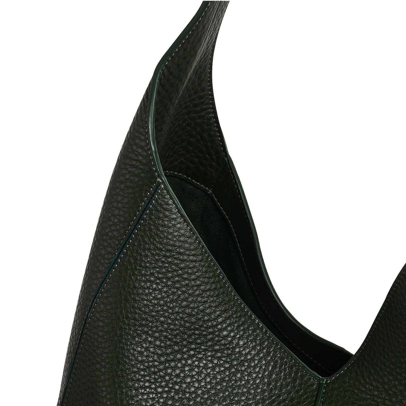 Hillgate Place Leather Large Open Top Shoulder Bag in Racing Green - H2118302