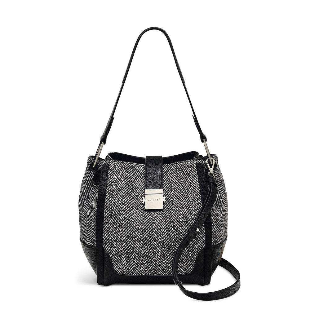 Sloane Street Herringbone Medium Open Top Shoulder Bag - RHC17905
