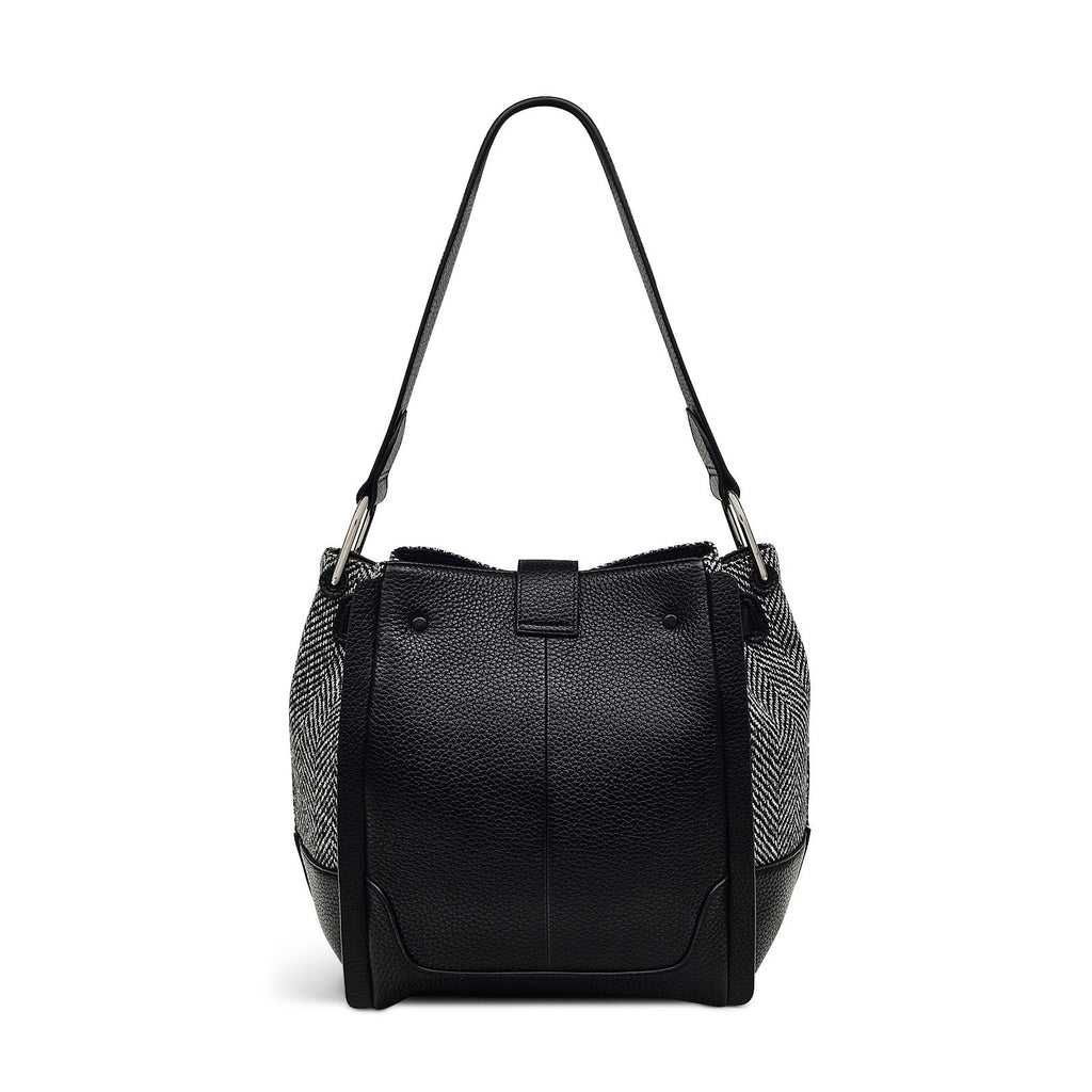Sloane Street Leather Medium Open Top Shoulder Bag in Black - H2120001