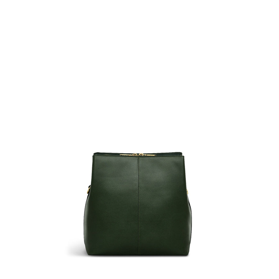 Dukes Place Leather Medium Compartment Crossbody Bag in Racing Green - H2126302