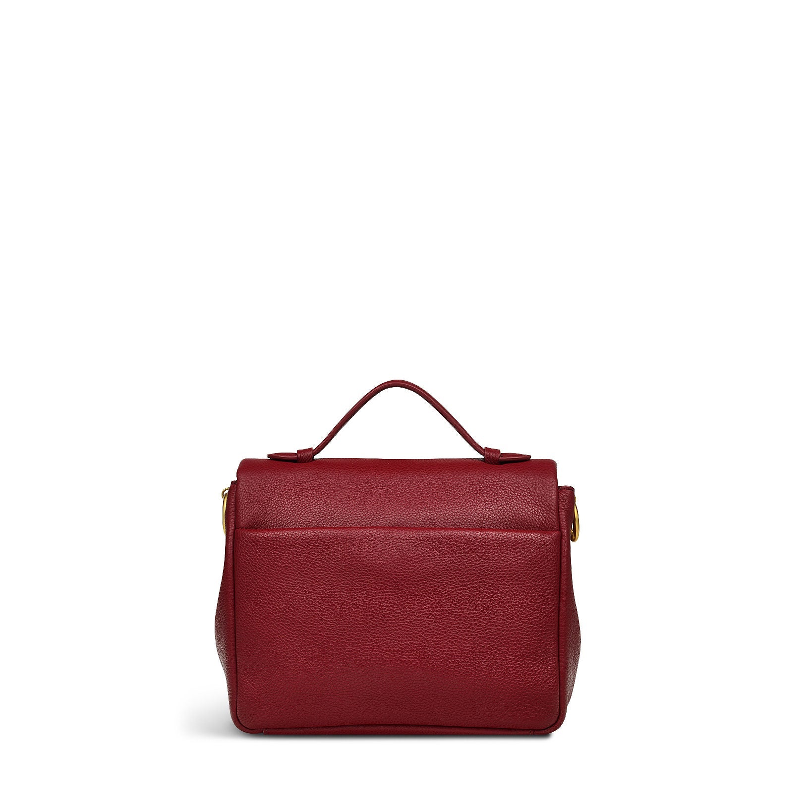 Weston Street Leather Small Flapover Crossbody Bag in Cranberry - H2127604