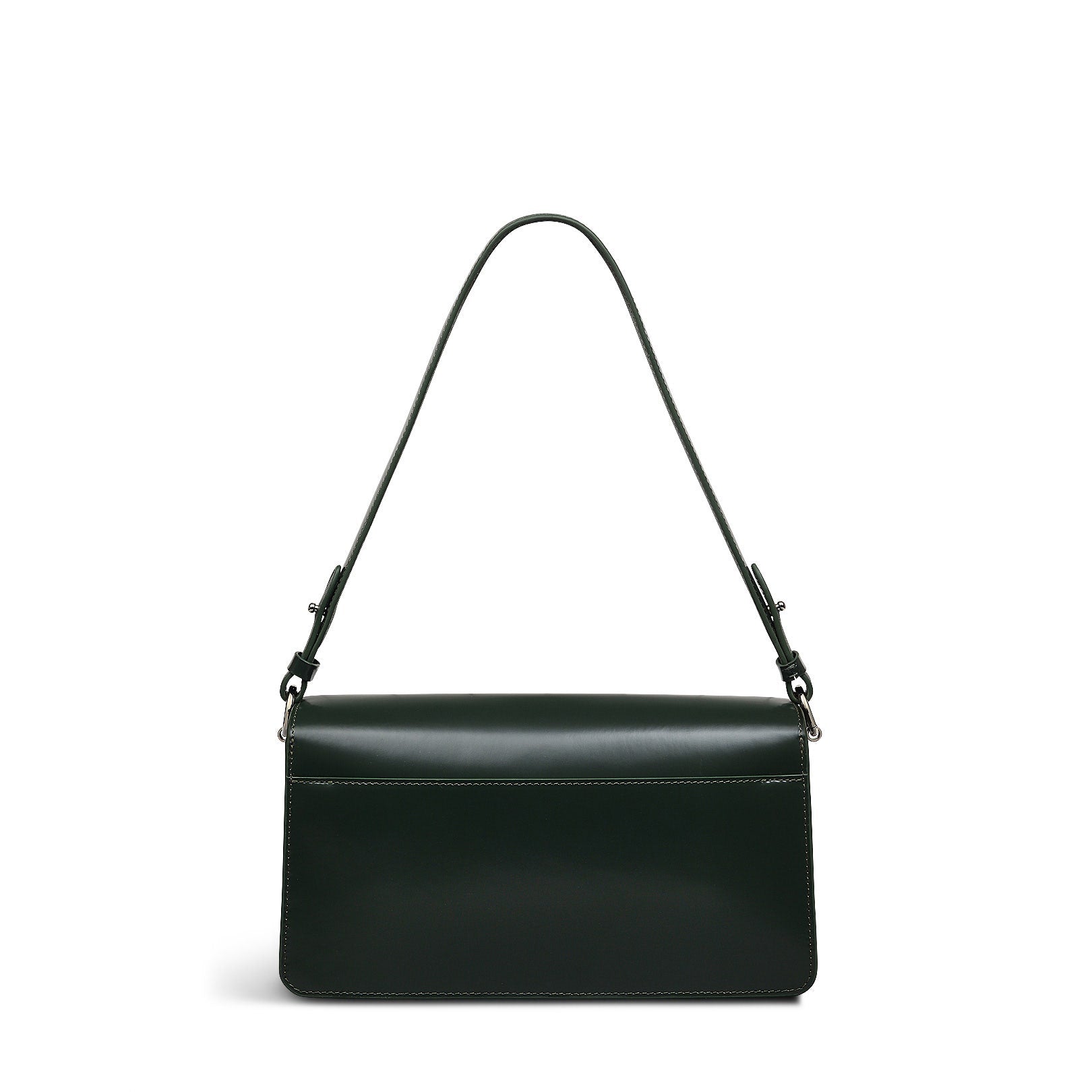 Leather Lane Leather Medium Flapover Shoulder Bag in Racing Green - H2132302