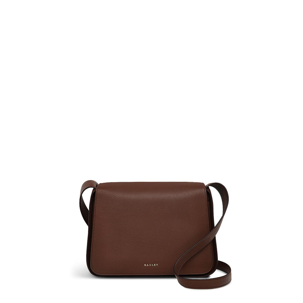 Westwell Lane Leather Medium Flapover Crossbody Bag in Walnut - H2135208