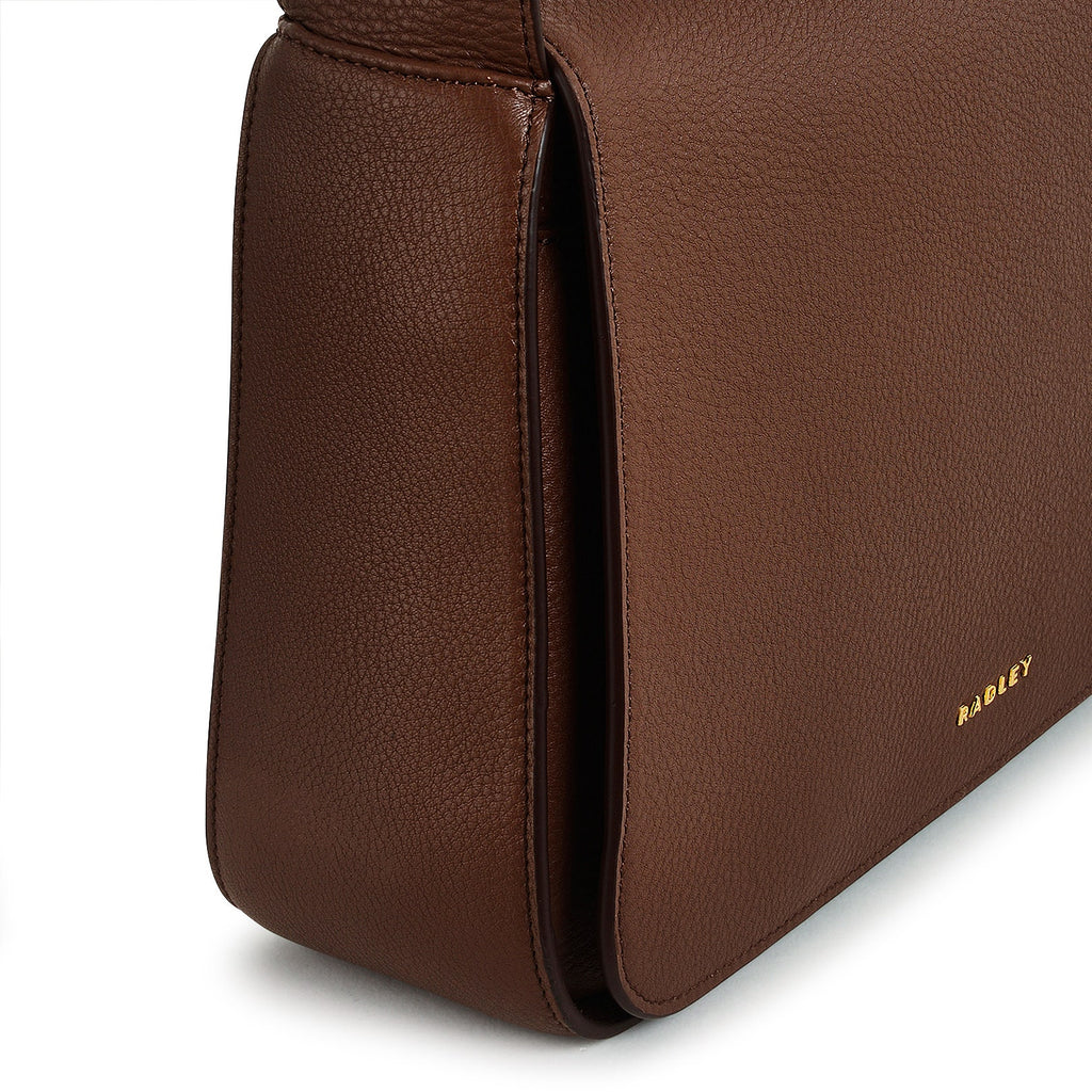 Westwell Lane Leather Medium Flapover Crossbody Bag in Walnut - H2135208