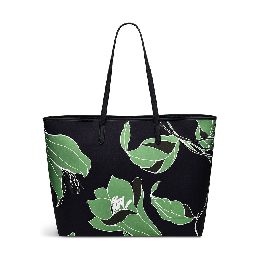 Southwell Gardens Fabric Large Open Top Tote Bag in Black - H2140001