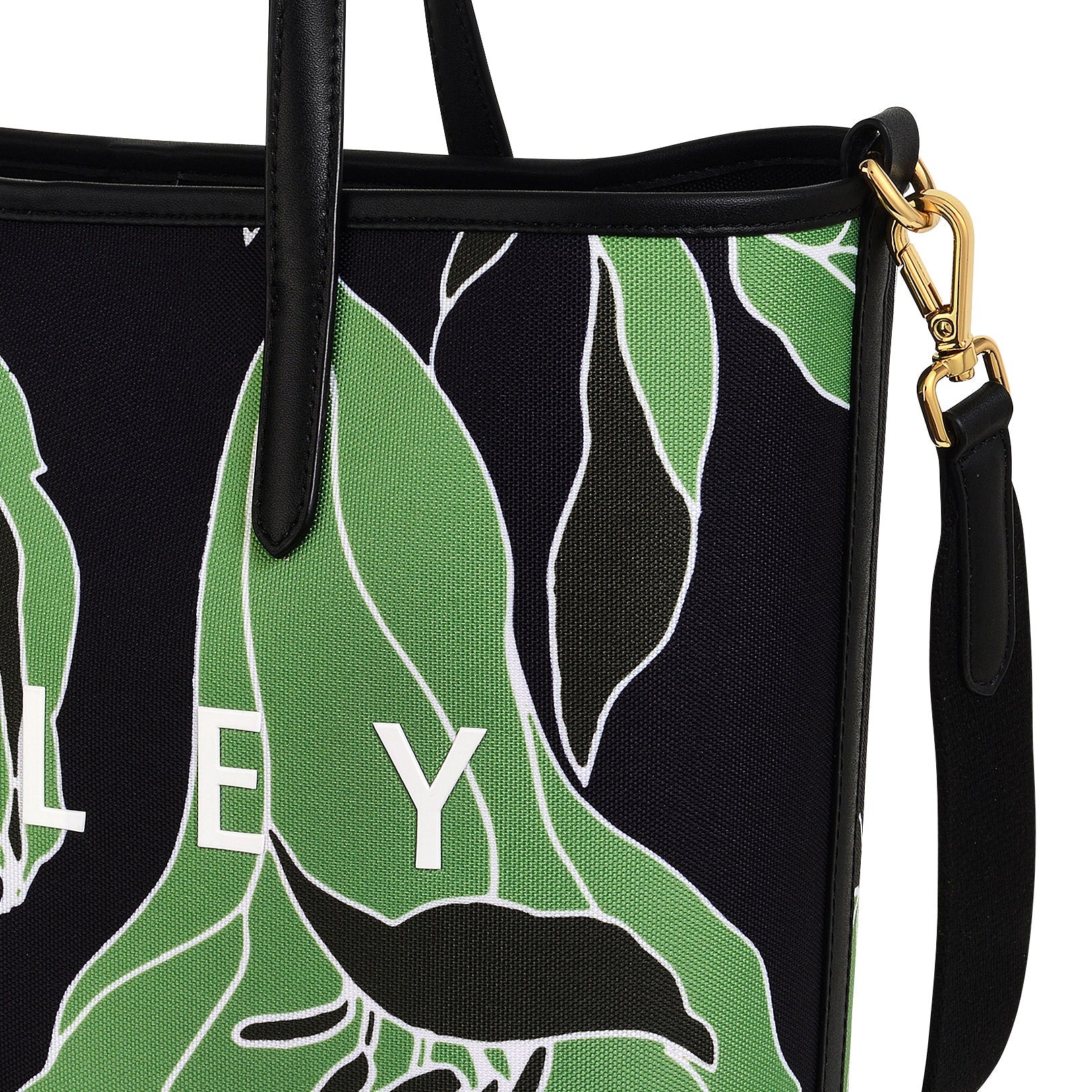 Southwell Gardens Fabric Medium Open Top Satchel Bag in Black - H2141001