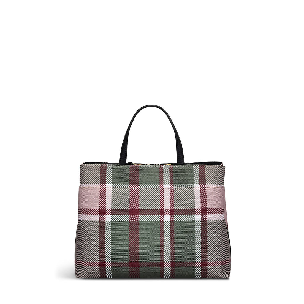 MANOR GARDEns - CHEC MEDIUM ZIPTOP Satchel RACING GREEN