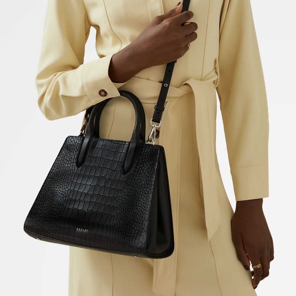 Glasshouse Leather Medium Grab Multiway Bag in Black - H2149001