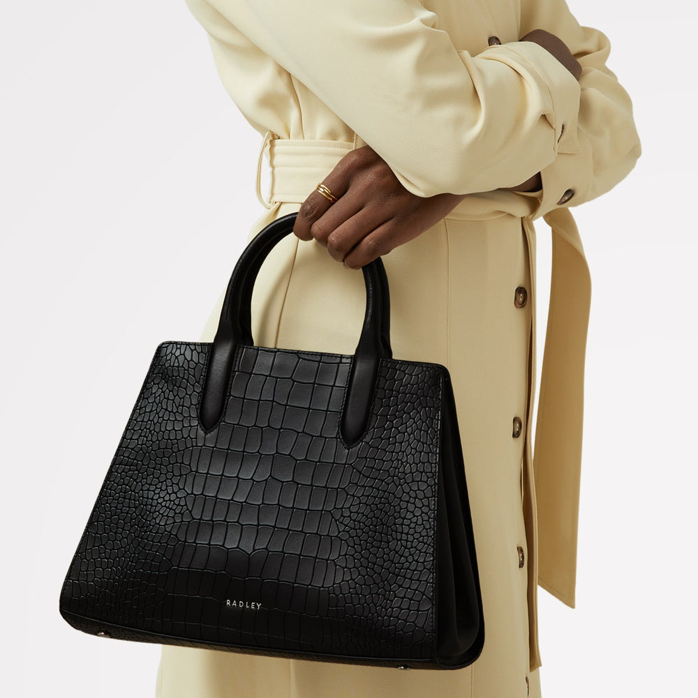 Glasshouse Leather Medium Grab Multiway Bag in Black - H2149001