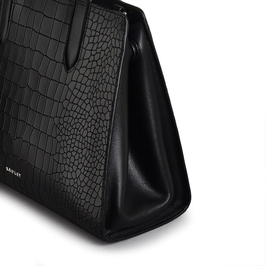 Glasshouse Leather Medium Grab Multiway Bag in Black - H2149001