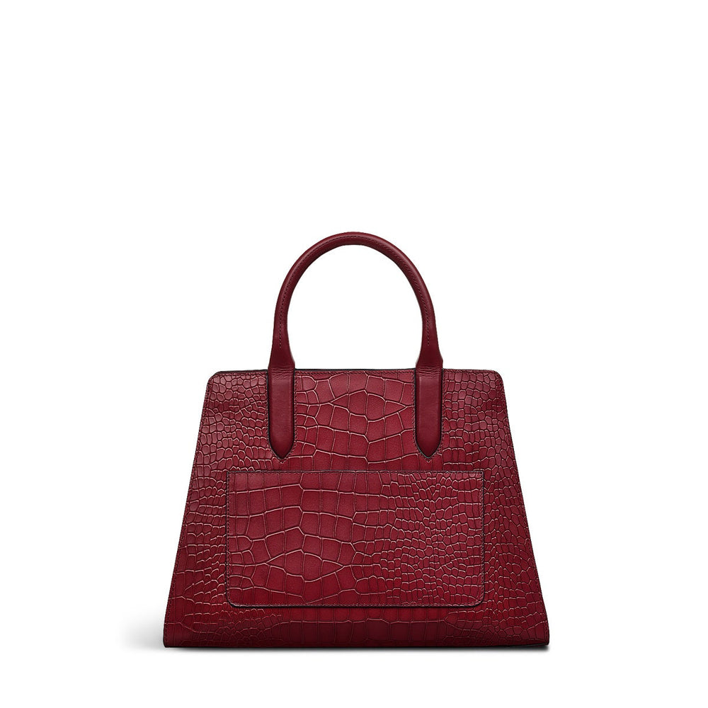 Glasshouse Leather Medium Satchel Multiway Bag in Cranberry - H2150604