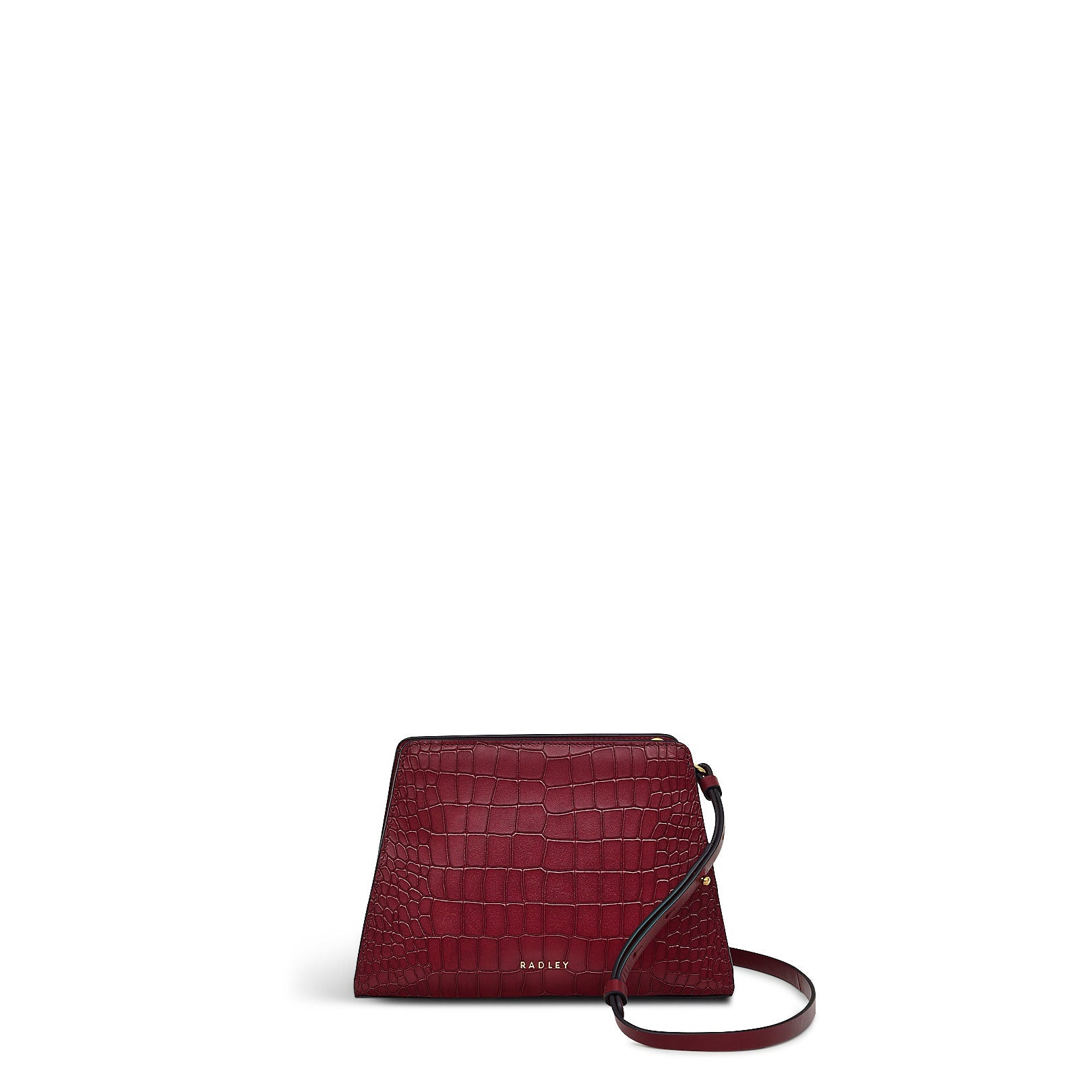 Glasshouse Leather Small Open Top Crossbody Bag in Cranberry - H2152604