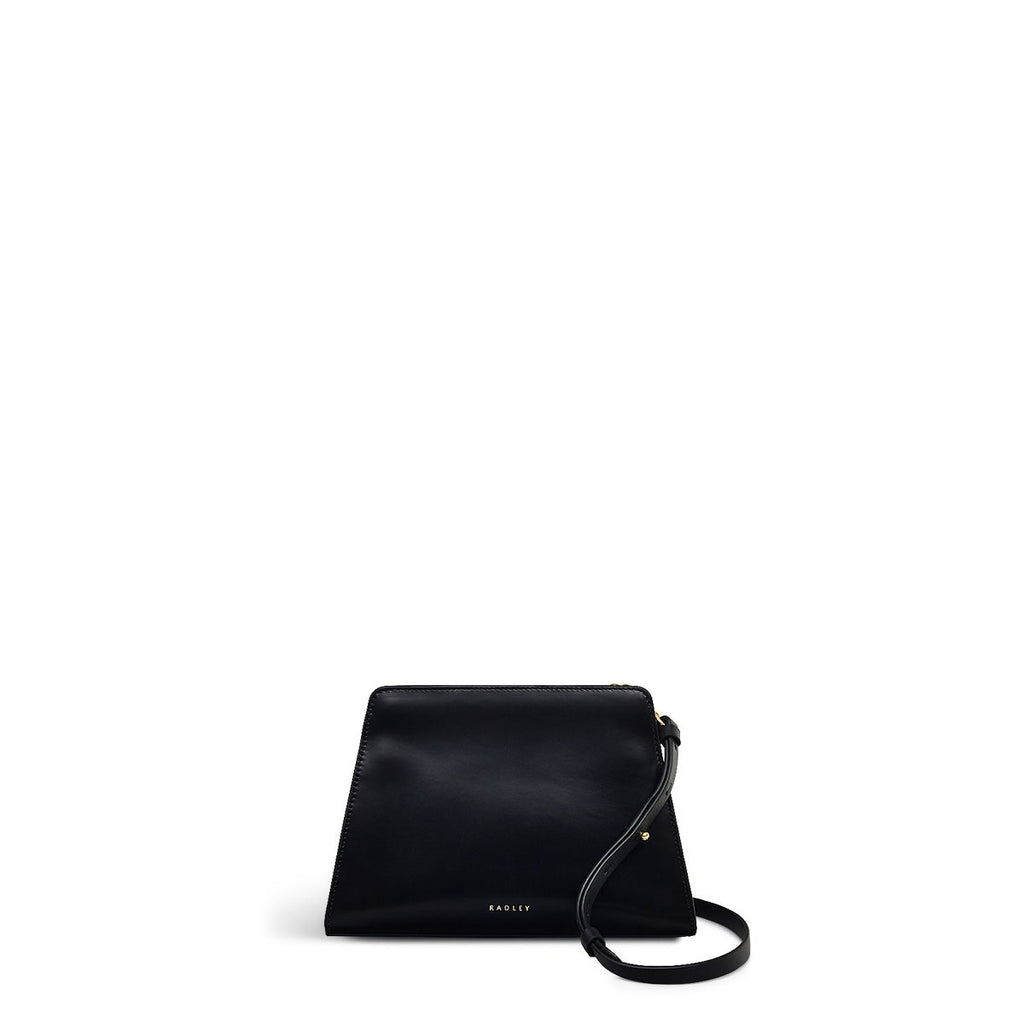 Glasshouse Leather Small Open Top Crossbody Bag in Black - H2155001