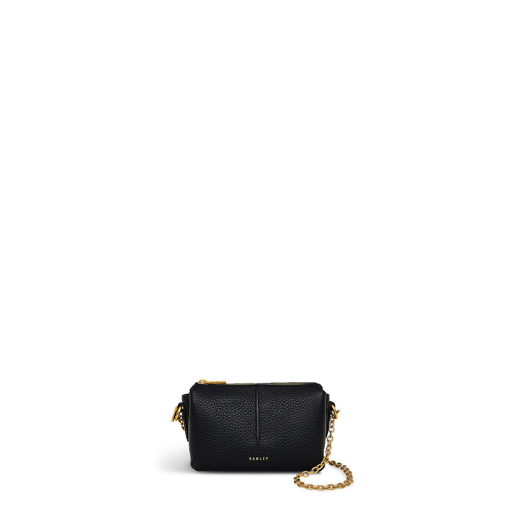 Hillgate Place Leather Mini Ziptop Crossbody Bag in Black - H2156001