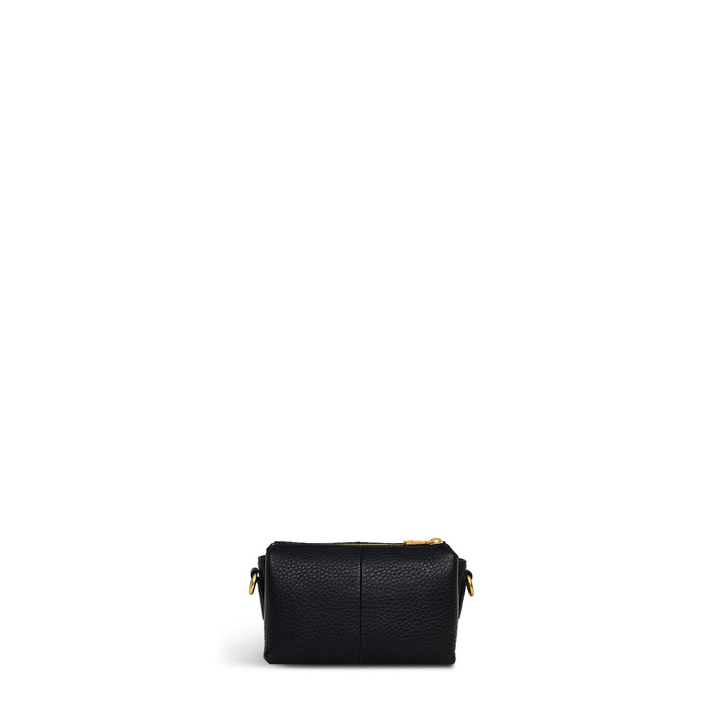 Hillgate Place Leather Mini Ziptop Crossbody Bag in Black - H2156001