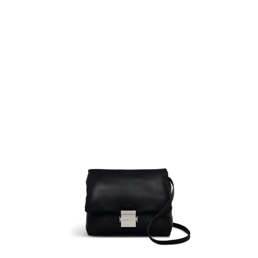Bond Court Leather Small Flapover Crossbody Bag in Black - H2159001