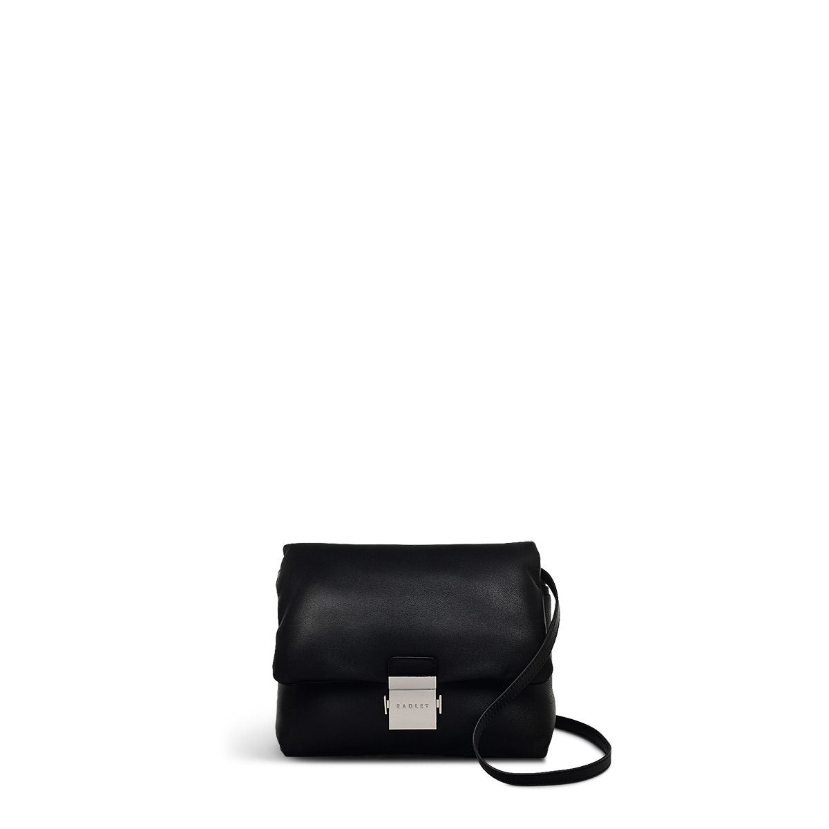 Bond Court Leather Small Flapover Crossbody Bag in Black - H2159001