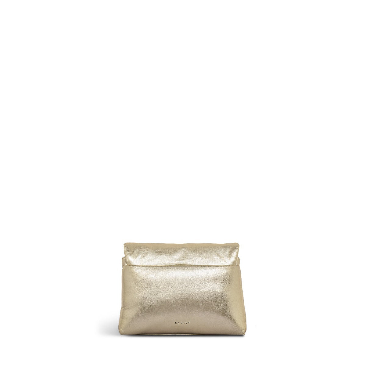 Bond Court Leather Small Flapover Crossbody Bag in Icy Gold - H2161717