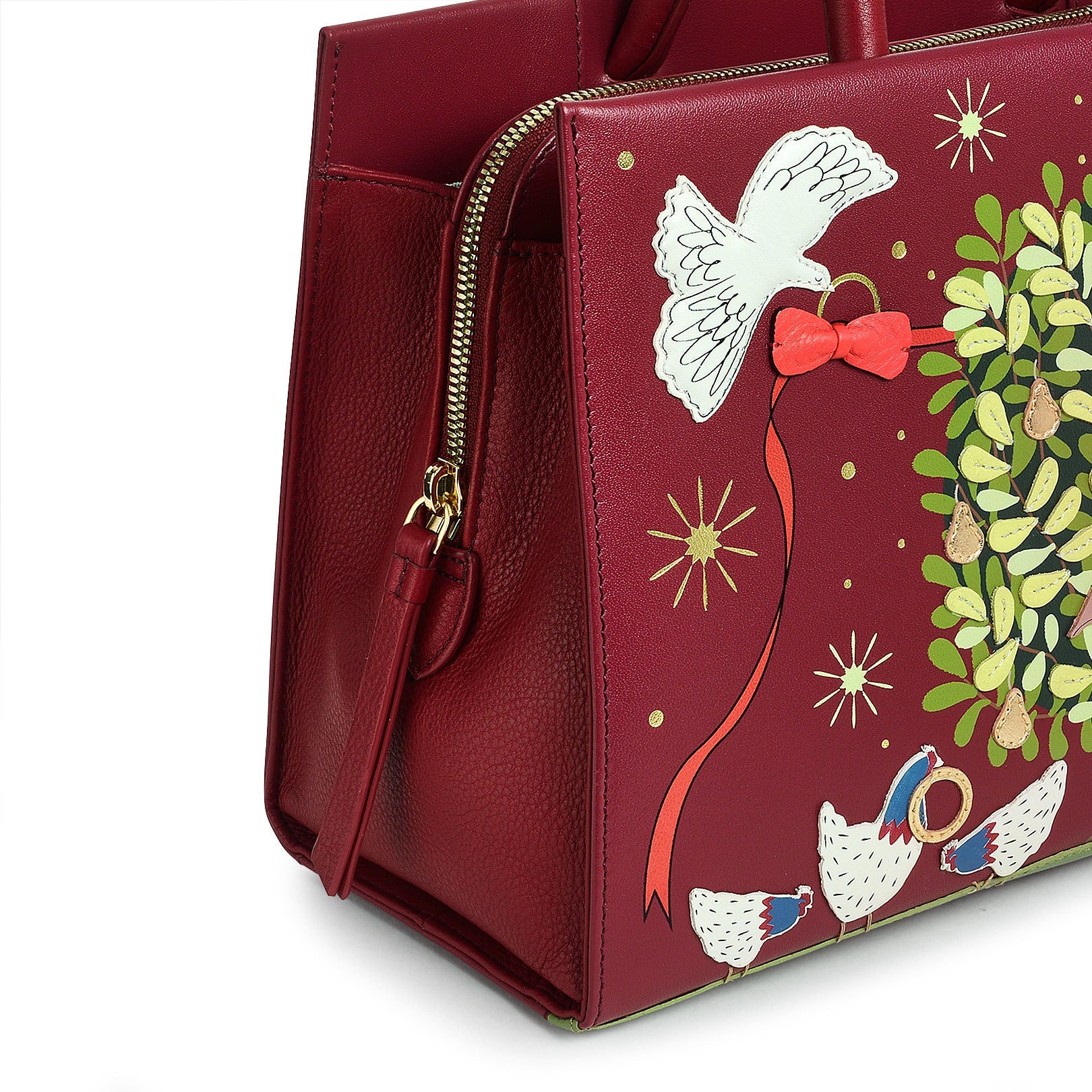 Cranberry Medium Ziptop Multiway Bag | 12 Days Of Christmas AW24