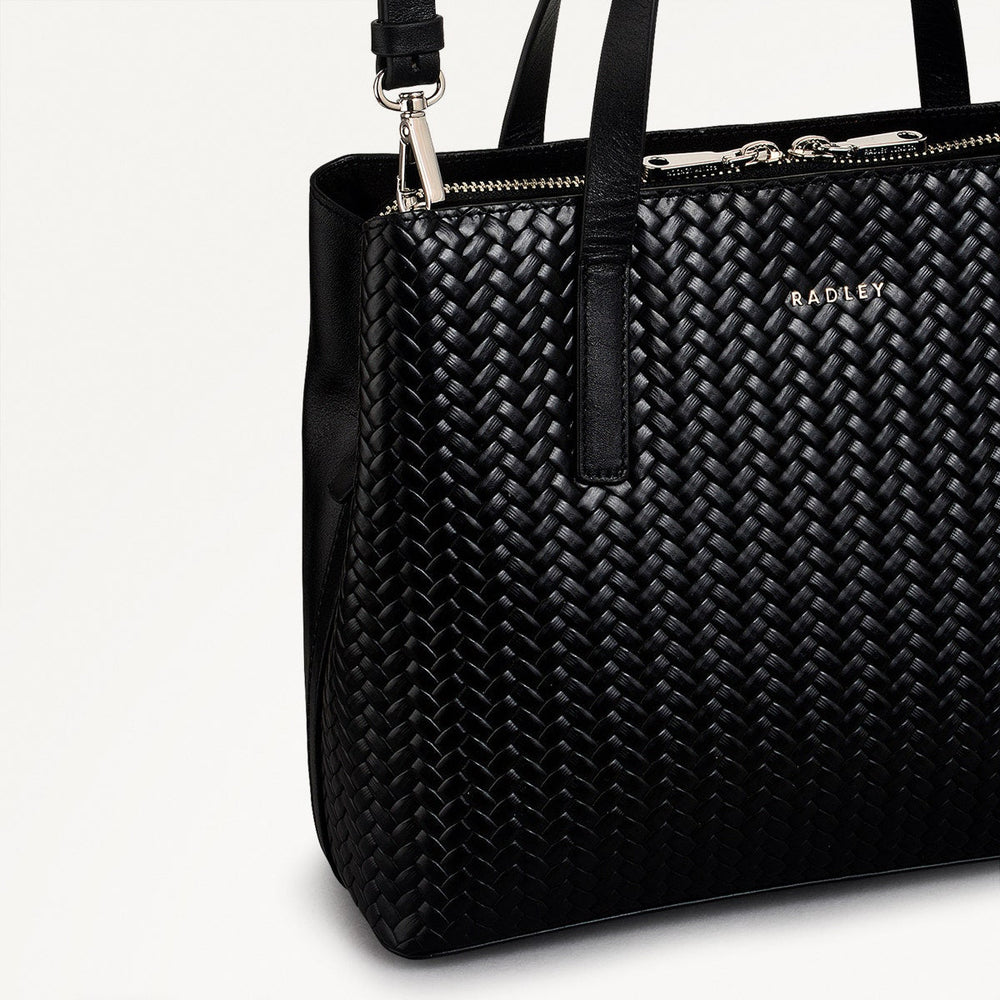 Dukes Place - Weave Medium Ziptop Grab Black - H2172001