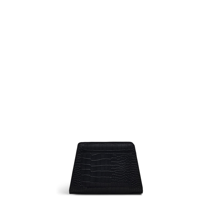Glasshouse Leather Small Open Top Crossbody Bag in Black - H2175001