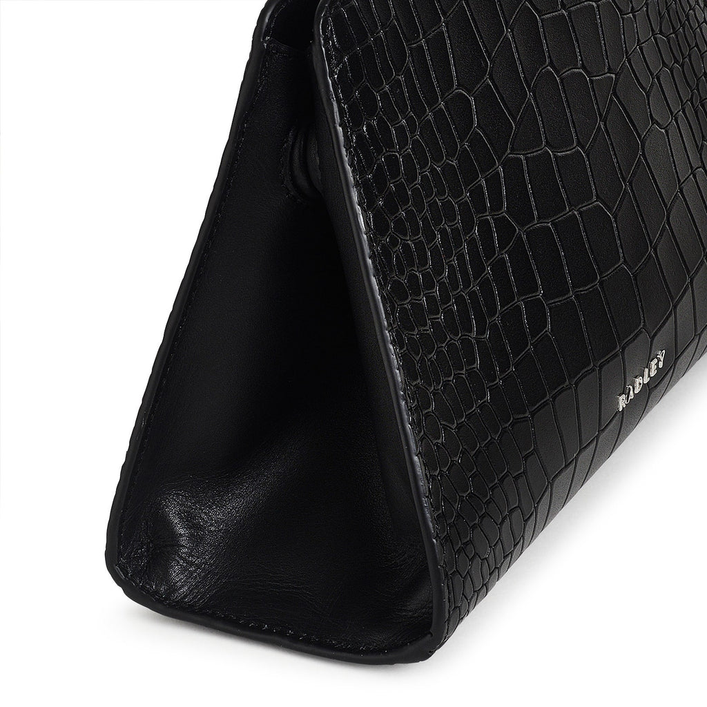 Glasshouse Leather Small Open Top Crossbody Bag in Black - H2175001