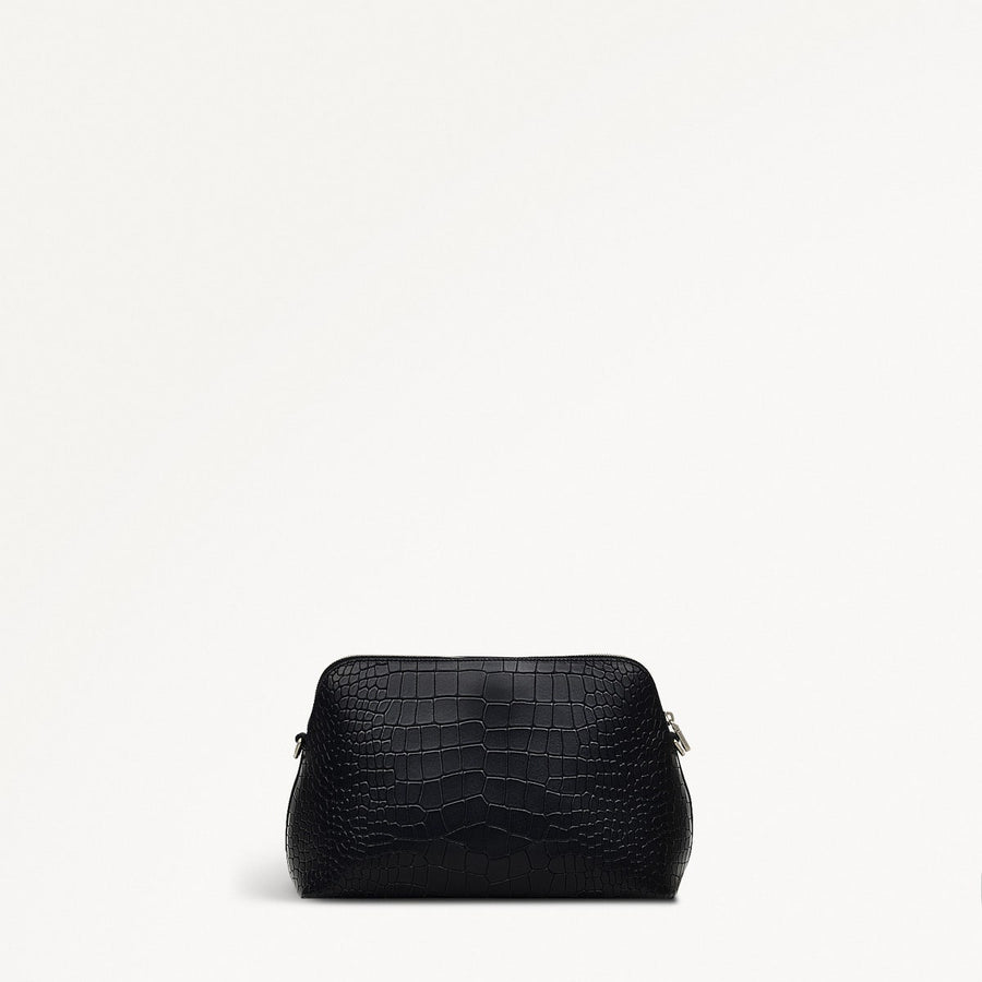 Liverpool Street Leather Medium Ziptop Crossbody Bag in Black - H2179001