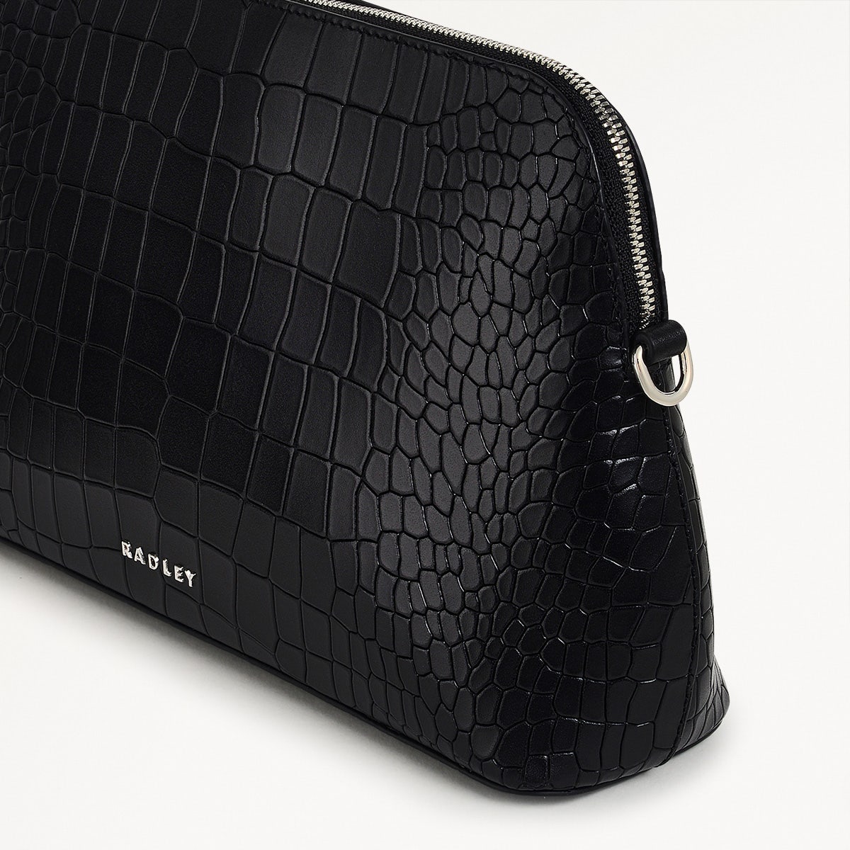 ZipTop Black Faux Croc Crossbody | Liverpool Street Icon AW24 | Radley