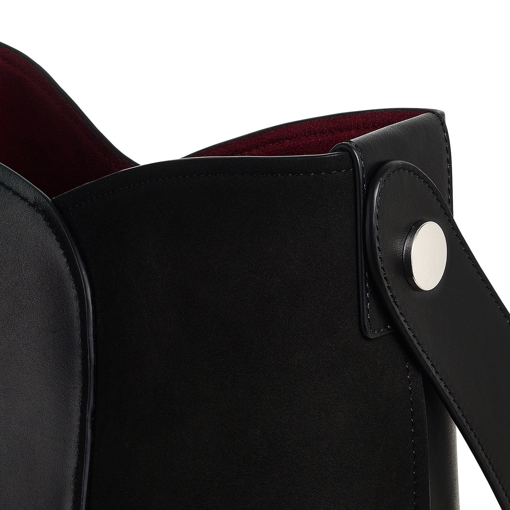 The Cordelia Leather Medium Open Top Shoulder Bag in Black - H2184001