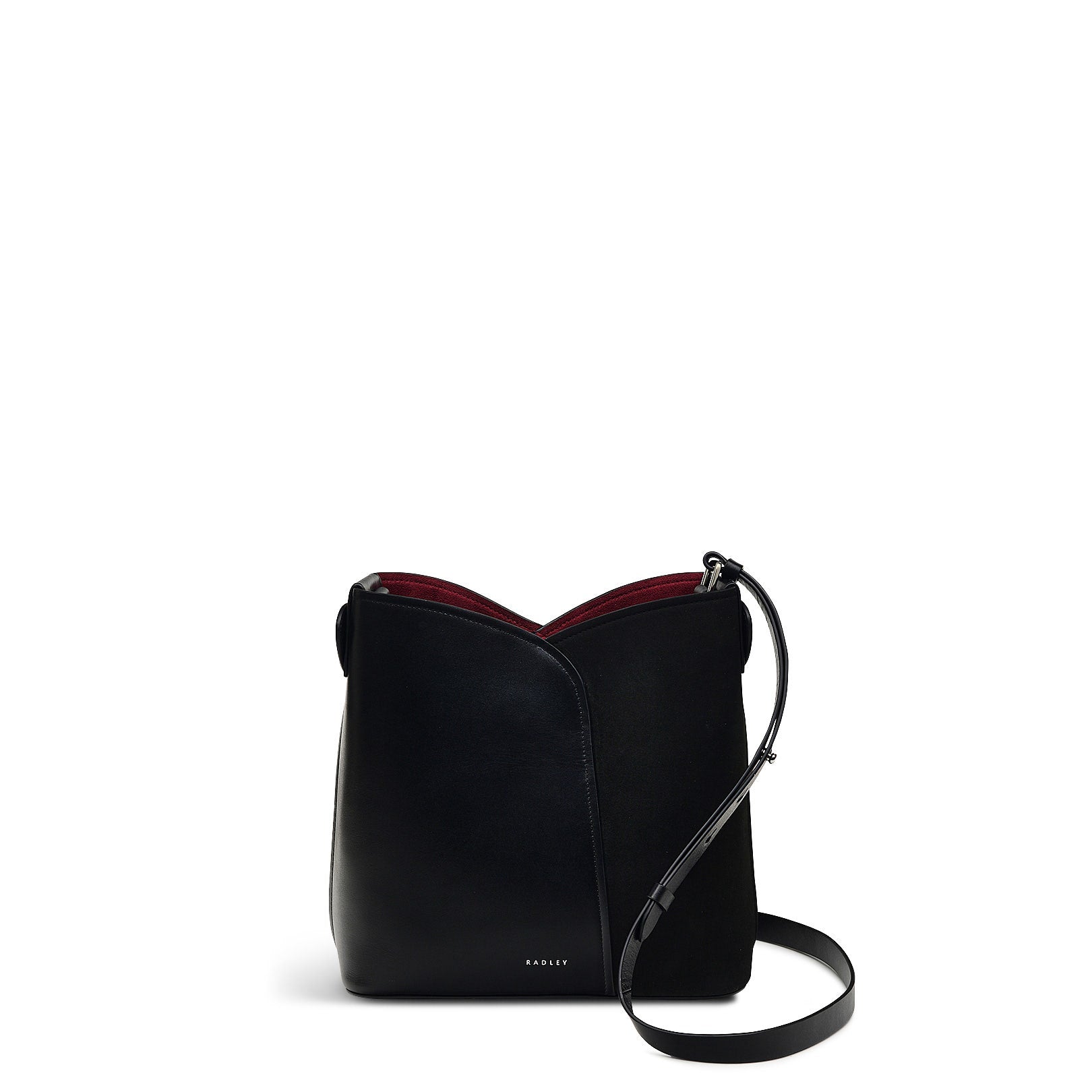 The Cordelia Leather Medium Open Top Shoulder Bag in Black - H2184001