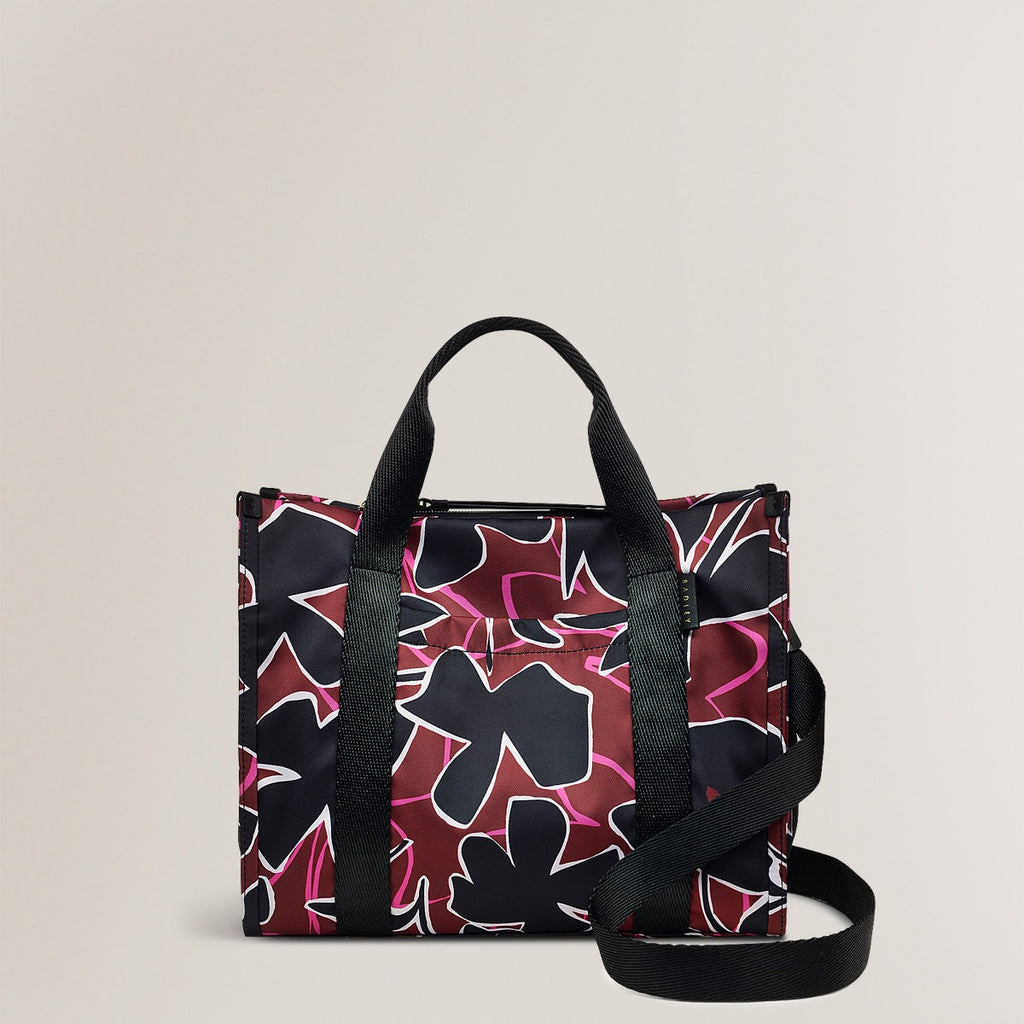 Canford Gardens Leather Medium Ziptop Satchel Bag in Merlot - H2282603