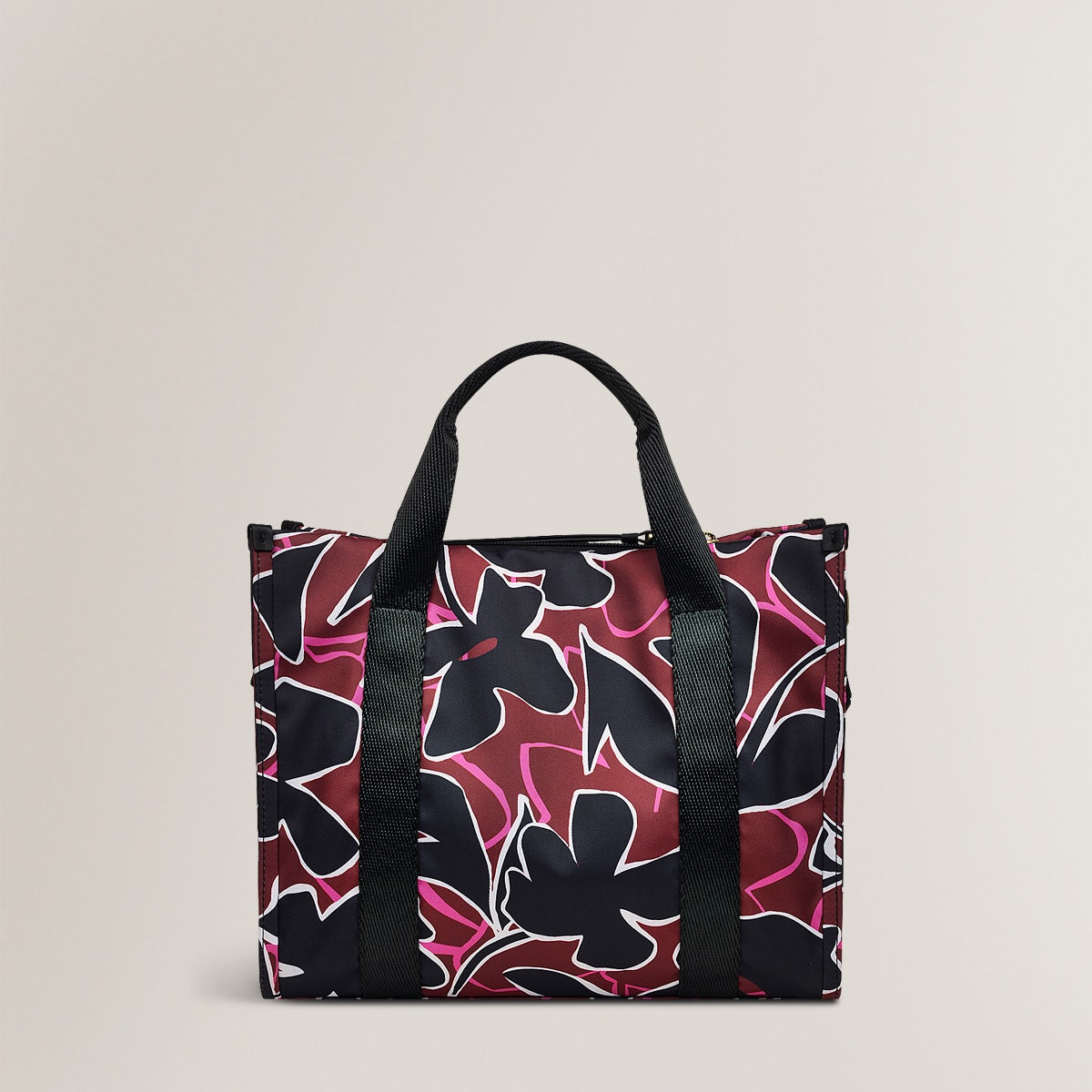 Canford Gardens Leather Medium Ziptop Satchel Bag in Merlot - H2282603