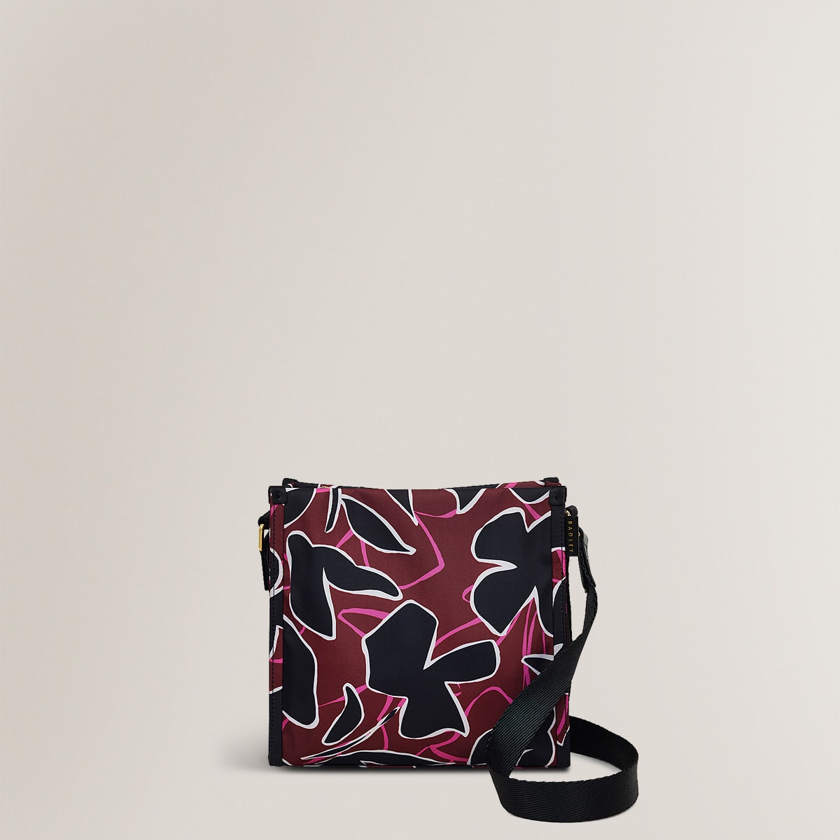 Canford Gardens Leather Small Ziptop Crossbody Bag in Merlot - H2283603