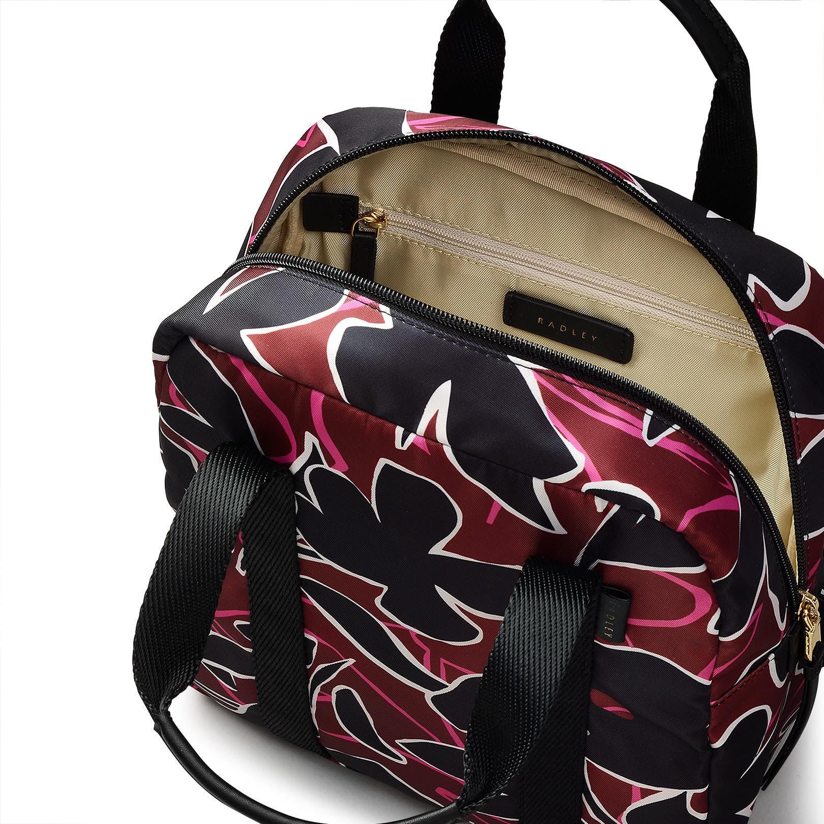 Canford Gardens Leather Small Zip Around Backpack in Merlot - H2285603