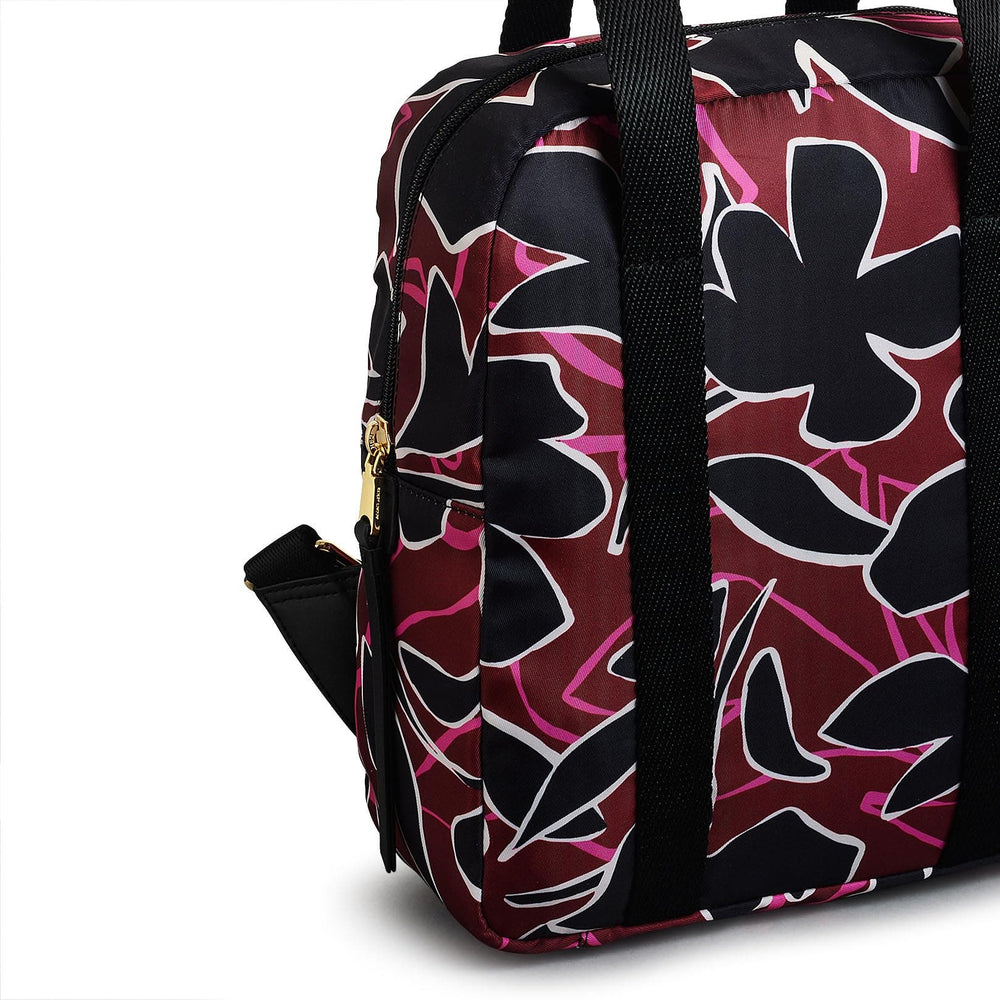 Canford Gardens Leather Small Zip Around Backpack in Merlot - H2285603