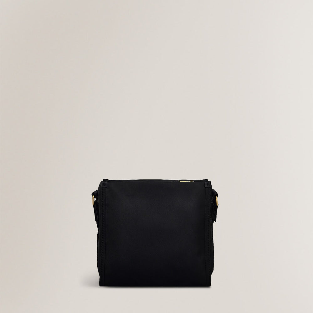 Canford Gardens Leather Medium Ziptop Crossbody Bag in Black - H2286001