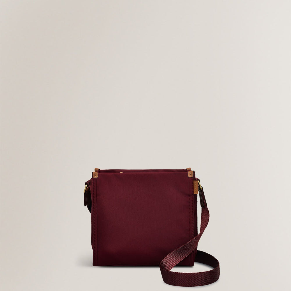 Canford Gardens Leather Medium Ziptop Crossbody Bag in Merlot - H2289603