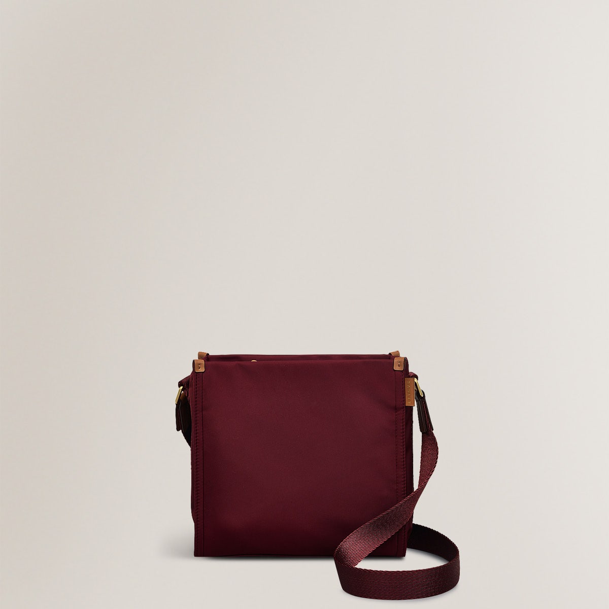 Canford Gardens Leather Medium Ziptop Crossbody Bag in Merlot - H2289603